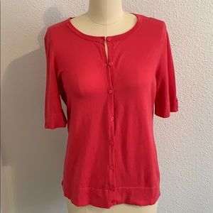 LOFT outlet coral cardigan sweater M
